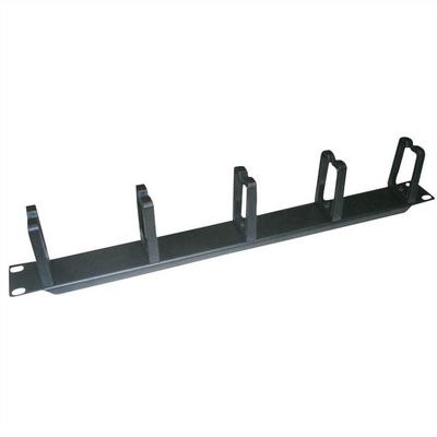 Value 19" 1U Kabel Management Plate, 5x C Hooks, Sort