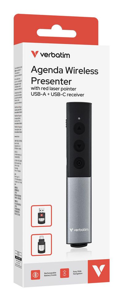 Verbatim AGENDA Wireless Presenter 3 Tasten silber
