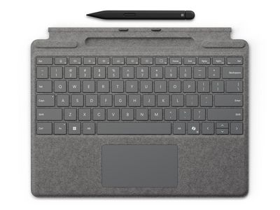Microsoft Surface Pro Keyboard w/Trackpad Accelerometer Surface Slim Pen 2 Storage and Charging Tray QWERTY Nordic w/ Slim Pen 2