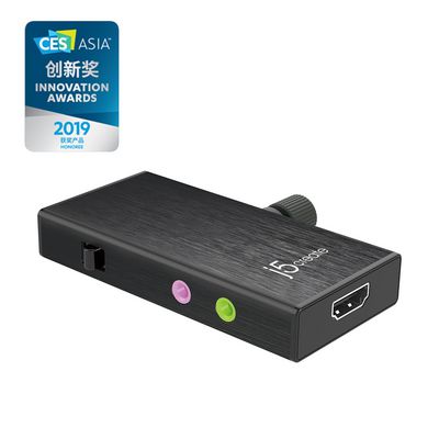 j5create Jva02 Live Capture Adapter  Hdmi To Usb-C With Power  Delivery, Black