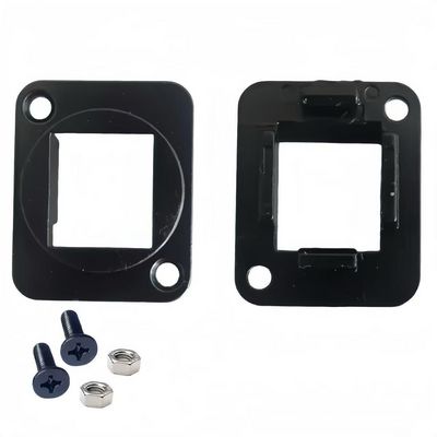 Lanview D-Size Keystone black & silver color, Zinc alloy material