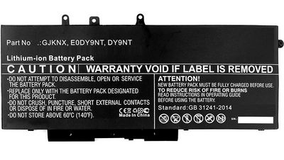 CoreParts Laptop Battery for Dell  42.92Wh Li-Pol 7.4V 5800mAh  42.92Wh Li-Pol 7.4V 5800mAh