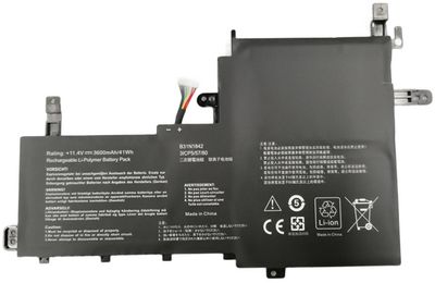 CoreParts Laptop Battery for Asus 41.04Wh 11.4V 3600mAh 41.04Wh Li-Polymer 11.4V 3600mAh for Asus K531FA, K531FL, S531FA