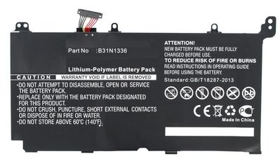 CoreParts Laptop Battery for Asus 44.46Wh 11.4V 3900mAh 44.46Wh Li-Pol 11.4V 3900mAh Black, R553LF, R553LN, R553LN-DM123H, R553LN-DM553H,