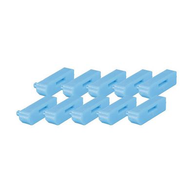 Lindy 40325 DP Port Blockers  (Without Key) - Pack of 10,  Blue