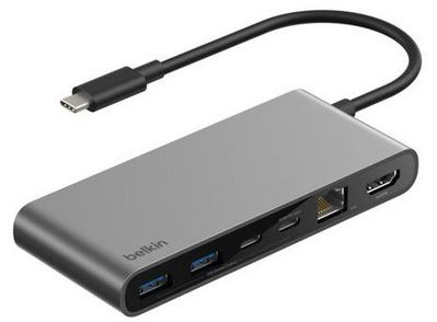 Belkin Interface Hub Usb Type-C 10000 Mbit/S Grey