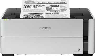 EPSON EcoTank ET-M1180 Printer Mono B/W Duplex ink-jet refillable A4 1200x2400dpi 20ppm capacity 250 sheets USB 2.0 LAN Wi-Fi