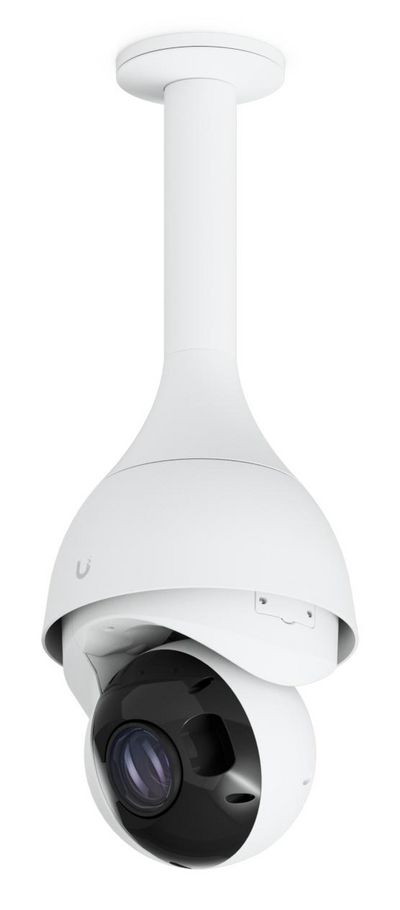 Ubiquiti Pendant-style mount with 1.5" NPS threaded connector for suspending the AI PTZ Precision. White