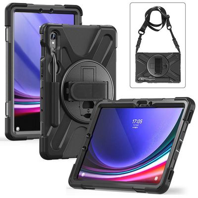 eSTUFF Galaxy Tab S10 Lite/S10 FE/S9 FE/S9/S8/S7 AUSTIN Defender without built-in screen protector. Black