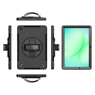 eSTUFF Galaxy Tab A11+ OHIO Defender  Case with hand strap and  shoulder strap. Black