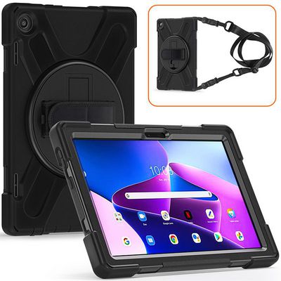 eSTUFF Lenovo TAB M10 3rd Gen 2022  10.1 (TB-328FU/TB-328XU)  AUSTIN Defender without built-in screen protector. Black