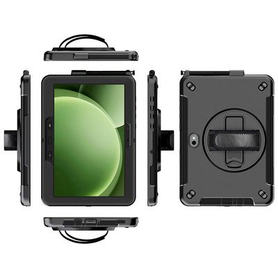 eSTUFF Galaxy Tab Active5 Pro/Active4 Pro OHIO Defender Case with hand strap and shoulder strap. Black