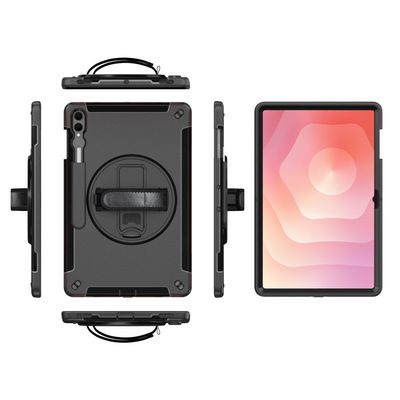 eSTUFF Galaxy Tab S12 Ultra/S11  Ultra OHIO Defender Case with  hand strap and shoulder strap. Black
