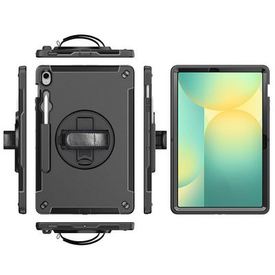 eSTUFF Galaxy Tab A9 OHIO Defender  Case with hand strap and  shoulder strap. Black