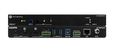 Captivate AT-OME-MH21-CP - Two-Input Switcher with USB-C and HDMI Inputs plus USB Hub and Device Charging