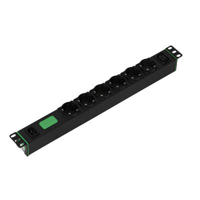 Easy Rack PDU Basic horizontal 1-phasig 2,3 kW 230 V 10 A 6 x SCHUKO- und 1 x C13-Steckdosen IEC60320 C14-Eingang