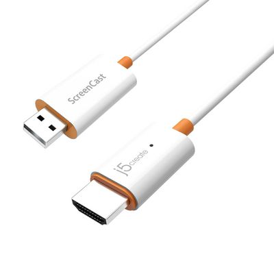 j5create Screencast Hdmi Wireless Display Adapter Receiver - Mirrors Phone, Tablet, Laptop To Hdtv - Compatible With Miracast, Airplay,