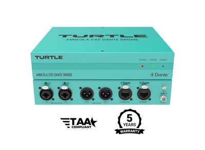 Turtle AV Mineola 2x2 Dante Audio Bridge