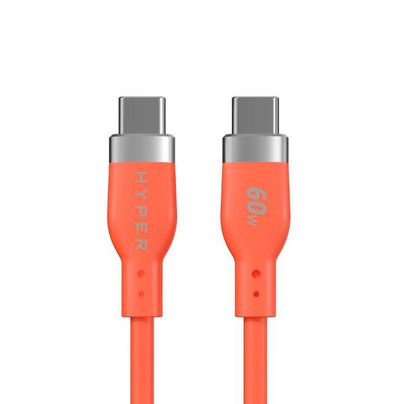 TARGUS HyperJuice Flex USB-C Silicone Charging Cable - Orange