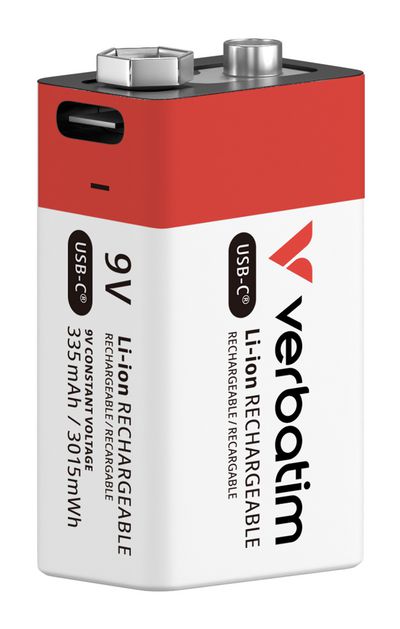 Verbatim V 9V USB-C Rechrg Battery  1Pack