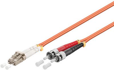 MicroConnect Fiber Patch Cable - LC/UPC-ST/UPC 7m OM2 MM Duplex LSZH OD: 2mm, 0.3dB Orange