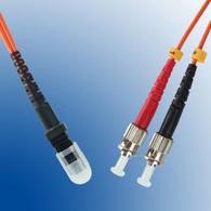 MicroConnect MTRJ/UPC-ST/UPC 5m OM1 Fibre Patch Cable MM Duplex OM1 OD: 2mm, 0.3dB Orange