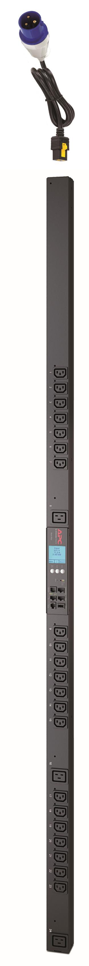 Metered-by-Outlet with Switching Rack PDU ZeroU 2G Rack AC 200/208/230V Ethernet 10/100 input IEC 60309 oc 24 0U BK