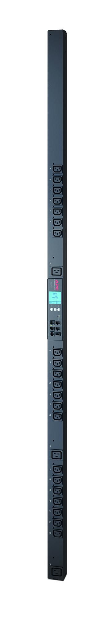 APC Rack PDU 2G Metered by Outlet with Switching ZeroU 16A 230V (21) C13 & (3) C19, Cord Length 0m