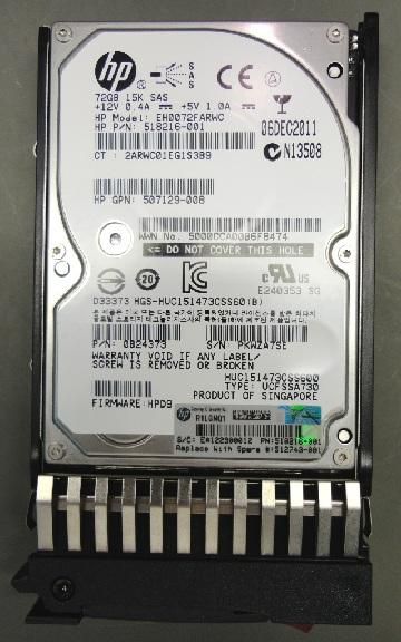 Hewlett Packard Enterprise 72-GB Hot Plug 6G SAS SFF **Refurbished** 15K Dual-Port