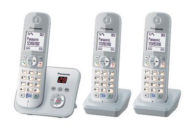 Panasonic KX-TG6823 Trådløs telefon Ingen nummervisning Sølv