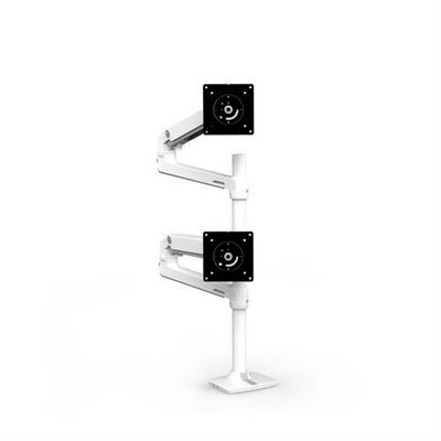 ERGOTRON LX Mounting kit tall pole dual stacking arm for 2 LCD displays aluminium white screen size up to 40inch desk-mountable